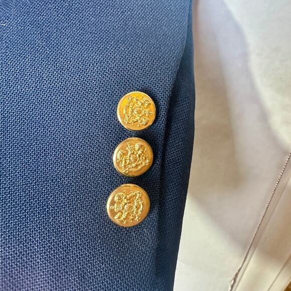 VTG Top Drawer Memphis Blue Blazer 42R Mens Gold Button Sport Coat USA Made READ - Picture 7 of 8